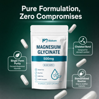 Biokom ODM OEM Glycinate de magnésium haute puissance, complément de glycinate de magnésium pour les muscles, capsules pour hommes et femmes