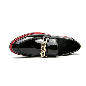 Zapatos <span class=keywords><strong>Mocasines</strong></span> de Diseño Único, Zapatos de Vestir Formales para Hombre con <span class=keywords><strong>Cadena</strong></span> Decorativa en la Pala - Product Image 5