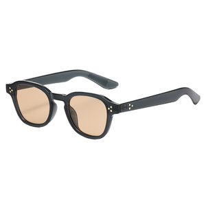 แว่นกันแดดแฟชั่นย้อนยุคสุดหรูแบบยูนิเซ็กซ์ รุ่นปี 2025 แบรนด์ OEM กรอบ PC ป้องกันรังสียูวี 400 ขอบเต็ม สีแดงน้ำเงิน - Product Image 1