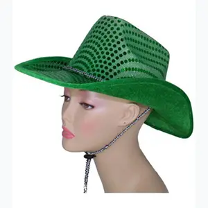 Sequin Irish Cowboy Fedora Chapeaux Chapeaux de fête de vacances Chapeaux de haute qualité Sequin Jazz Top Hats - Product Image 1