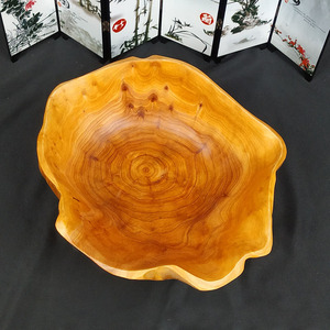 Cuenco de <span class=keywords><strong>Madera</strong></span> Irregular Personalizado Hecho a Mano para Almacenamiento, Tazón de Raíz de <span class=keywords><strong>Madera</strong></span> Natural Artesanal para Servir Frutas y Ensaladas - Product Image 3