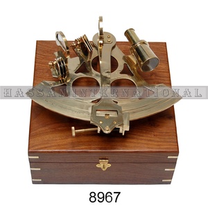 การเดินเรือทะเลหนักเยอรมันรูปแบบการทำงานเรือ Sextant โบราณเสร็จด้วยกล่องไม้ - Product Image 6