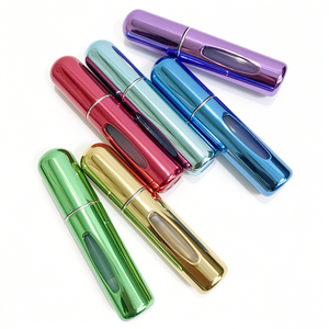 Flacon pulvérisateur de parfum de poche rechargeable en aluminium 5ml/8ml, atomiseur d'huile essentielle, design couleur personnalisé, remplissage par le bas, pour lotion - Product Image 1