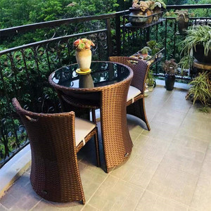 Hot <b>Sale</b> Waterproof Furniture Aluminum Frame Rattan Outdoor Chair and <b>Table</b> Garden Sets - Product Image 5