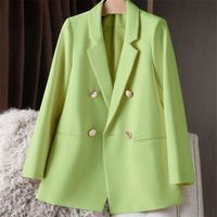 Vente en gros 2025 printemps automne dames Blazer bureau Design de mode boutons en métal femmes veste de costume
