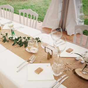 Runner da Tavola Decorativi in Tessuto di Iuta Stile Rustico per Matrimoni, Feste, Vacanze e Decorazioni per la <span class=keywords><strong>Cucina</strong></span> - Product Image 4