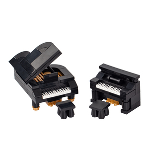 MOC0009-A Juego Clásico <span class=keywords><strong>Mario</strong></span> Koopa con Piano de Cola, Bloques de Construcción de Piano Vertical, Modelo Educativo de Bloques de Construcción de Acción para Niños - Product Image 1