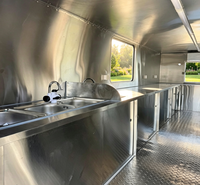 Camion de restauration mobile Aobote, structure en acier inoxydable et aluminium, double essieu tandem, équipement de cuisine personnalisable, facile à nettoyer