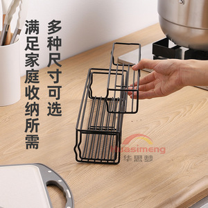 Black Stainless Steel Wall Mounted <b>Spice</b> <b>Rack</b> Lattice Type Hanging Kitchen Storage Organizer Multipurpose Household Use - Product Image 1