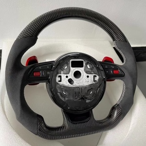 Volante Deportivo Personalizado de Fibra de Carbono para <span class=keywords><strong>Audi</strong></span> <span class=keywords><strong>RS3</strong></span> RS4 RS5 B8 TT TTS TTRS R8 V8 <span class=keywords><strong>V10</strong></span> A6 A3 A5, Volante de Coche de Gamuza - Product Image 6
