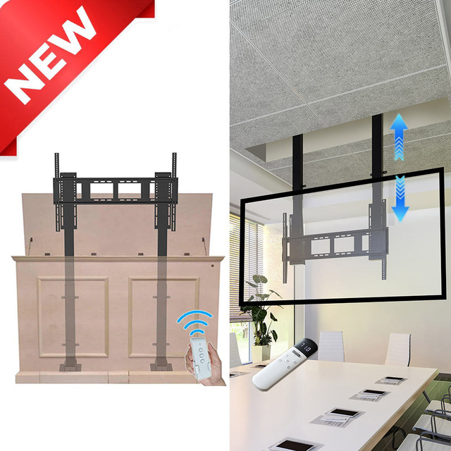 Dual Motor Motorized Underbed TV Lift Mechanism with Remote by 52" to 100" TV Hidden Out of Sight Under the Bed