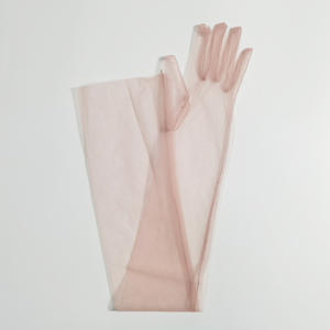 Gants transparents en gaze de 70cm avec doigts, <span class=keywords><strong>noir</strong></span>, blanc et rouge, thème de fête sexy Halloween - Product Image 4