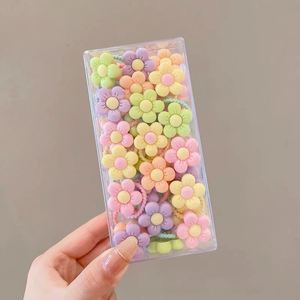 30 unids/caja bonita forma de cartón sin arrugas banda elástica para el cabello juego de lazos para el cabello con caja para niñas pequeñas - Product Image 3