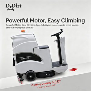 Commercial Lithium Battery-powered Heavy-duty Ride-on Floor <b>Scrubber</b> Machine Wet Floor Cleaning Equipment for Warehouse - Product Image 5