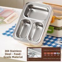 Boîte à lunch portable en acier inoxydable 304 de 730 ml avec compartiments, étanche et préservant la fraîcheur, prend en charge la personnalisation de la marque OEM/ODM