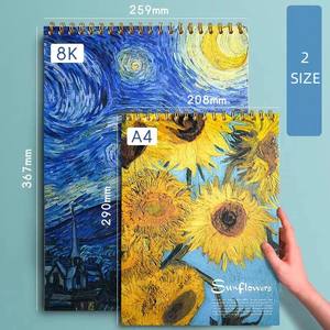 Van Gogh A4 8K пустая книга для рисования детская книга для рисования с индивидуальным логотипом - Product Image 3