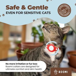 Roomi Cat Collar Red Hypoallergenic Silicone Breakaway Adjustable With <b>Bell</b> And Id Tag For <b>Small</b> Cats - Product Image 5