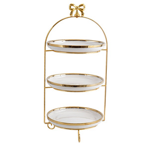 Afternoon Tea Dessert Station Display <strong>Stand</strong> - 3-<strong>Tier</strong> Tray European-Style Ceramic Pastry &amp; Cake <strong>Stand</strong> for Snacks, Fruits &amp; Cakes - Product Image 6