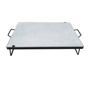 ASSIETTE DÉCORATIVE EN PIERRE DE LAVE 30x50x2 cm avec Pieds - Product Image 1