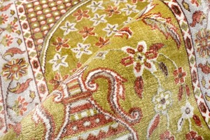 Indian Supplier Light Gold Luxury Viscose <b>Prayer</b> Carpet Premium Sajjadah for Ramadan Eid Gift Wholesale Available for Sale - Product Image 4