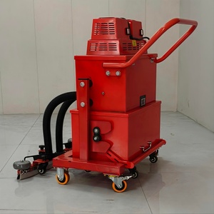 Système d'aspiration industriel manuel à double tête avec engrenage et moteur pour le nettoyage des surfaces en béton - Product Image 4