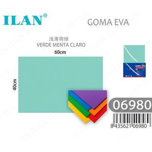Foglio di Schiuma EVA ILAN 60x40cm Verde Menta Chiaro Materiale per Artigianato - Product Image 1