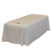 Housse de lit de spa monopièce blanche au design simple, drap de massage SPA, jupe de lit