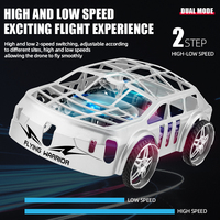 Voiture RC tout-terrain Flytec Y16 1/18, véhicule télécommandé, micro-voiture RC volante avec décollage et atterrissage à une touche, lumières LED