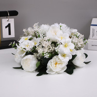 Buket Bunga Peony Buatan dari Sutra, Bunga Peony Palsu Berumbai untuk Dekorasi Pernikahan, Jalan Masuk Hotel, Rumah, Grosir