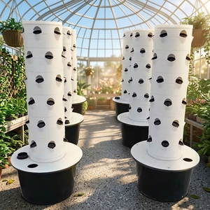 Venta de Fábrica: Sistema de Torre de Cultivo Vertical Aeropónico de 12 Niveles, 6P, 72 Orificios de Plantación, Tanque de Agua de 60L, Sistema Hidropónico Vertical - Product Image 1