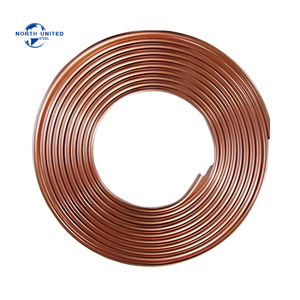 Tube en <span class=keywords><strong>cuivre</strong></span> spiralé T2 <span class=keywords><strong>sans</strong></span> <span class=keywords><strong>soudure</strong></span>, étiré à froid, décapé et passivé, pour le soudage par évasement de <span class=keywords><strong>tuyauterie</strong></span> de refroidissement de réfrigérateur sur mesure EN 1057 - Product Image 4