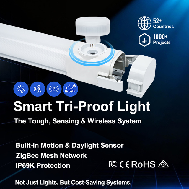 Amelech IoT Tri-Proof LED Lighting Kit ZigBee 3.0 Enabled Dust-Proof Light IP65 Rated Plug-and-Play Energy Saving Solution