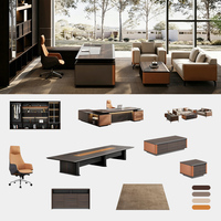 Bureau de Direction en Forme de L Design Moderne Haut de Gamme pour Manager PDG, Bureau Exécutif de Luxe pour Chefs d'Entreprise