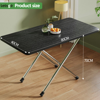 Table à manger pliante portable pour maison de location Table rectangulaire simple pour intérieur extérieur