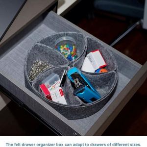 High Quality Felt Drawer Organizer <b>Tray</b> Desktop <b>Storage</b> Organizer <b>Tray</b> for Coins and Jewelry and Sundries with Factory Price - Product Image 6
