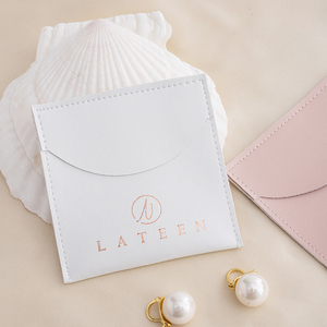 8*8 Cm Pink White Cosmetic Pu Leather Pouch <b>Envelope</b> <b>Gift</b> Bag Jewelry Packaging Pouches - Product Image 3
