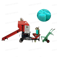 Enfardeur automatique haute performance pour ensilage de tiges de maïs avec moteur et machine professionnelle d'emballage de balles pour ferme laitière