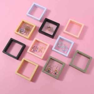 Boîte à bijoux en velours transparent de haute qualité avec film PE fait main, design carré transparent pour le rangement et la présentation de bijoux - Product Image 3