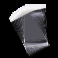 2026 100 pièces/paquet Sacs OPP transparents personnalisés en BOPP à bonne viscosité pour bijoux, boucles d'oreilles, bagues, lunettes en stock