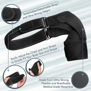Tùy Chỉnh Thể Thao An Toàn Neoprene Vai Hỗ Trợ Cho Rách Rotator Cuff Tập Thể Dục Vai Bảo Vệ Vai Có Thể Điều Chỉnh Cú Đúp - Product Image 2