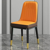 Nordique Maroc Chaises De Salle À Manger Moderne Lumière De Luxe En Métal Salon Chaises Dressing Tabouret Haute Élastique Éponge Meubles De Maison