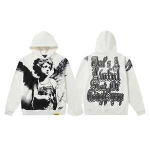 เสื้อฮู้ดดี้ผู้ชายคุณภาพสูง 100% ผ้าฝ้าย เสื้อผ้าสตรีทแวร์หนานุ่มสำหรับผู้ชาย - Product Image 3