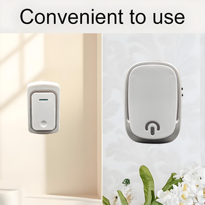 Sonnette sans fil écologique en plastique, grande puissance de pénétration pour hôtel, appartement, sonnette d'alarme sans fil - Product Image 1