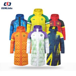 แจ็คเก็ตพัฟเฟอร์กันลมฤดูหนาวแบบกำหนดเองสำหรับผู้ชาย แจ็คเก็ตดาวน์ยาวมีฮู้ด พิมพ์โลโก้ แจ็คเก็ตพัฟเฟอร์ยาว เสื้อโค้ทยาวบุขนเป็ด - Product Image 1