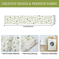 Chemin de table floral en eucalyptus, chemin de table à feuilles, chemin de table verdoyant, chemin de table papillon, saisonnier, été, pour la décoration de table