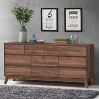 Usine directe milieu du siècle moderne en bois blanc large commode à 10 tiroirs