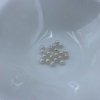 Perles d'eau douce de style Akoya de 4-5 mm, presque rondes, blanches, à fort lustre, presque parfaites, entièrement percées, perles en vrac pour bricolage