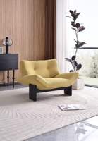 Fauteuil individuel en velours style Wabi-Sabi, chaise longue en bois massif, écologique, faite à la main, pour hôtel, salon, bar, club, réception