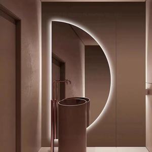 <span class=keywords><strong>Grand</strong></span> Dôme <span class=keywords><strong>Demi</strong></span>-<span class=keywords><strong>Cercle</strong></span> Intelligent avec Écran Tactile Illuminé LED <span class=keywords><strong>Miroir</strong></span> Intelligent de Bain pour Salle de Bains d'Hôtel - Product Image 4