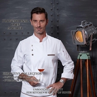 Professionele koksjas voor mannen, uniform voor hotel, restaurant, keukenpersoneel en horeca.
